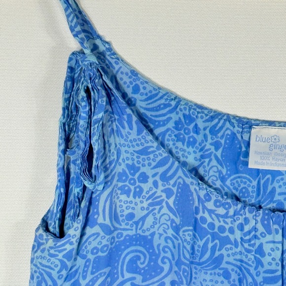 Blue Ginger Womens Small Hawaiian Dress Floral Paisley Strappy Vacation Tropical - Picture 3 of 6